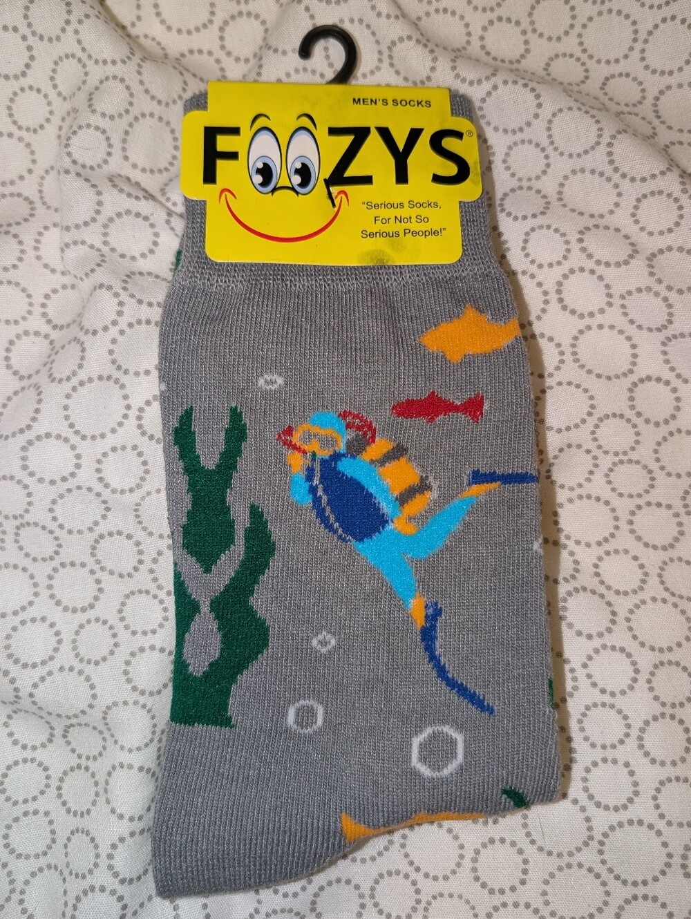 Foozys Gray Scubadiving Novelty Socks